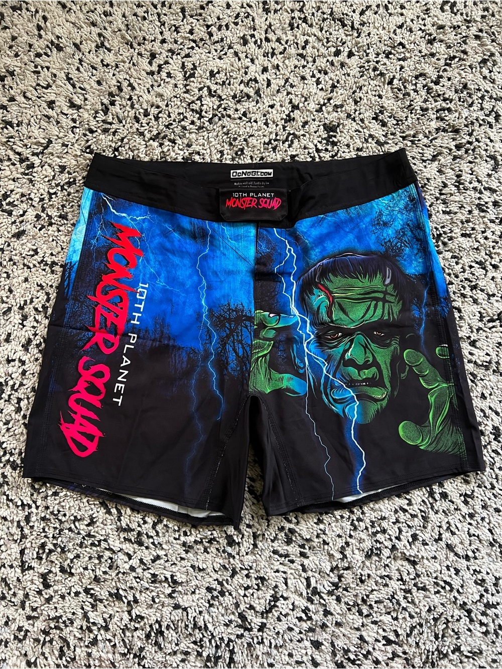 10th Planet Monster Squad Jiu Jitsu Shorts Frankenstein Werewolf Graphic Mens 38